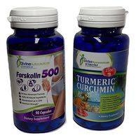 Forskolin 500 + Turmeric Curcumin Fat Burning Appetite Suppressant Ex-Tract Weight Management*