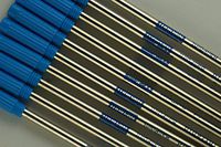 10 Genuine and Branded Intrepid Medium Ballpoint Refills for Cross Ballpoint Pens. Protective Seal on tip for Shelf Life Longevity (Bulk Pack) (Blue)