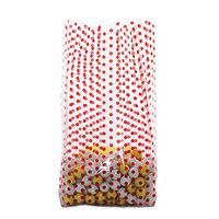 Small"RED DOTS" Swiss Polka Dot 7x2x3" Cello Cellophane Treat Food Snack Bags (40 ct)