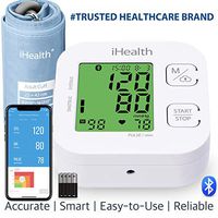 Blood Pressure Monitor, iHealth Bluetooth Upper Arm Blood Pressure Monitor Cuff & Pulse Rate Monitoring Meter with Cuff Size 8.7”-16.5”, App-Enabled Smart Blood Pressure Machine for iOS and Android