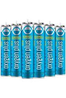 Oxygen Plus 99.5% Pure Recreational Oxygen Cans Filled in FDA-Registered Facility - Restore Oxygen Levels w/Oxygen Supplement, Portable Oxygen Canisters for Natural Energy (O+ Refill 6-Pack)