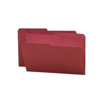 Smead Reversible File Folder, 1/2-Cut Tab, Legal Size, Maroon, 100 per Box (15369)