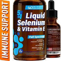 Selenium 200mcg Supplement - Excellent for Thyroid Health Support - Pure Selenium Organic Drops with Vitamin E - Made in USA - Powerful Antioxidant & Immune Support - Superior Absorption