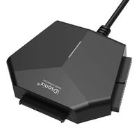 iDsonix SATA/IDE to USB 3.0 Hard Drive Docking Station with 2 IDE Ports and 1 SATA Port for 2.5/3.5 Inch SSD HDD with 12V/4A Power Adapter, Offline Clone Function