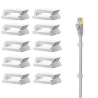 Ethernet Cable Clips Adhesive, 3m Wire Clips Holder, Self Adhesive Wire Clips Management for Home and Office (100 Pieces)