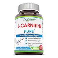Pure Naturals L-Carnitine 1000 Mg 120 Tablets Stimulant Free Energy Support* Workout Recovery Support* Supports Brain Health & Cognitive Function*