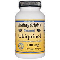 Healthy Origins, Ubiquinol, Natural, 100 mg, 150 Veggie Softgels - 2pc