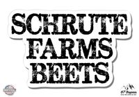 Schrute Farms Beets The Office - 3" Vinyl Sticker - For Car Laptop I-Pad Phone Helmet Hard Hat - Waterproof Decal