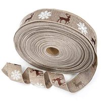XYanXXX Fabric Ribbon,Christmas Santa Elk Snowflake Print Balloon Satin Ribbon Rolls for Gift Package Wrapping, Hair, Wedding, Festival Party Decoration 4#