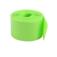uxcell 30mm Flat Width 2.5M Length PVC Heat Shrink Tube Green for 18650 Batteries