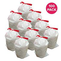 Think Crucial Durable Garbage Bags Fit Simplehuman Size D, 20L / 5.2 Gallon (100)