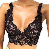 Mr.Macy Sexy Lingerie for Women for Sex,Corset Lace Flowers Bralette Bralet Bra Tank Cami Crop Underwear (Black, XXXL)