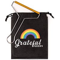 Gratefull Goods Lint Remover, Anti Static Aluminum Clothes Fuzz Sweater Shaver - Reusable Double Sided Travel Roller Brush for Lint, Pet Hair on Clothes and Furniture Lifetime Replacement (Silver)