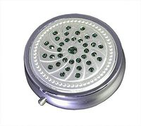 Emerald Green Gemstones, Fashion Bling Three Section Pocket Purse Travel Pill Box Case