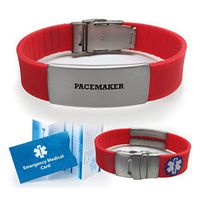 Pacemaker Medical Alert ID Bracelet for Men and Women