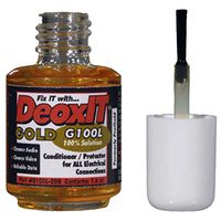 DeoxIT Gold Contact Cleaner, Enhancer, and Protector Bottle with Brush Applicator, 7.4 ml