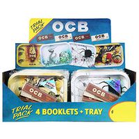12pc Display - OCB Rolling Tray & Papers Kit - Slim Hemp