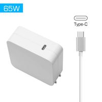 65W Quick Charge USB Wall Charger, Type-C PD/QC 2.0 Laptop AC Adapter, Compatible New MacBook Pro, Dell XPS 13 9350, HP Spectre x360, Google Chromebook, ASUS ZenBook 3, Lenovo Yoga 5 Pro, ThinkPad X1