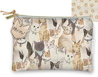 Punch Studio Molly Rex Pet Lover Pencil Utility Bag Case - Utility Cosmetic Bag Cats