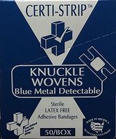 Adhesive Bandage Knuckle 50/Box - BMD (220-217) Blue Metal Detectable