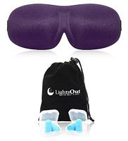 LightsOut REM Sleep Mask - #1 Premium Eye Mask for Sleeping - Zero Pressure Contoured Design - Super Soft - Lightweight - Includes Ear Plugs & Carry Pouch - Adjustable Strap - Fits Men, Women & Kids