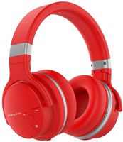 Meidong E7C Active Noise Cancelling Headphones Over Ear Bluetooth Headphones Hi-Fi Deep Bass Wireless Headphones with Microphone Built-in and 30H Playtime for Travel -Red