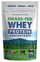 Grass Fed Whey Protein Concentrate - Premium Unflavored Protein Powder - Cold Processed Wisconsin Grass-Fed Protein for Any Smoothie, Shake, Drink, Recipe, or Food - Gluten Free & Non-GMO - 1 Pound