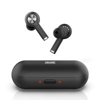 Bluetooth 5.0 Headphone, True Wireless Bluetooth Earbuds + Translator Device + Charging Box 3D Stereo Sound Earphone Built-in Dual Mic & Noise Reduction Support Real Time Voice Translation - Black