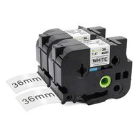 Buyalot Compatible HGE-S261 Tape Replacement for Brother Ptouch Label Maker PT-9700PC PT-9800PCN PT-D600 2-Pack, Black on White, 26.2 feet