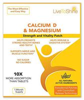 Calcium Magnesium Patch with D3 – Natural High Absorption Womens Hot Flash Relief and Menopause Support – USA made by Live To Shine