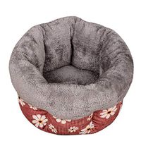 Becoler Store Washable Plush Pet Cat Dog Bed, Flower Patten Orthopedic Dog Bed Comfortable Kennel Cat Beds