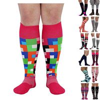ATN Knee High Compression Socks- Class II (20-30 mmHg), Crazy Delights - X-Large