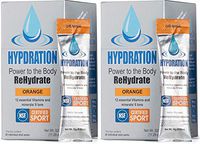 Hypdration - 2 Pack - Hydration Multiplier, Electrolyte Powder, NSF Sport Certified for Athletes, 40 Packets - Mix in 16-20 Ounces of Water (Orange Flavor)