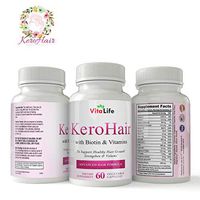 KeroHair Biotin Vitamin Capsules for Hair Growth - Skin and Nail Strengthener Growth Supplement for Women and Men / Kerotin Formula