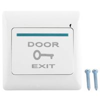 Door Switch Button Push Exit Release System for Door Access Control with Plastic Panel for Office Exits Mall