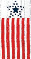 Boston International 32 Count 3-Ply Paper Guest Towel Buffet Napkins, Distressed Flag