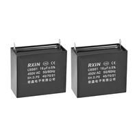 uxcell CBB61 Run Capacitor 450V AC 16uF 2-pin Metallized Polypropylene Film Capacitors for Ceiling Fan 2Pcs
