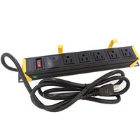 PDU Rackmount UL 15Amp 5 Outlets Power Strip Surge Protection 1U/15A/110V 6.5ft 14AWG Power Cord, SPD Thunderproof 1050J, 360 Degree Rotation