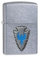 Zippo Arrowhead Design Pocket Lighter, Street Chrome