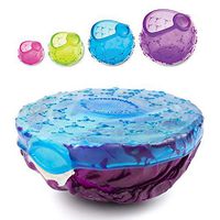 YUANZHOU 4Pcs/lot Silicone Food Wrap - Reusable Silicone Wrap Seal Food Fresh Keeping Wrap Lid Cover Wrap Kitchen Tools Accessories