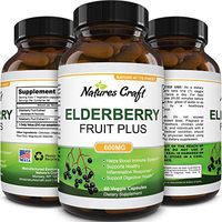 Black Elderberry Capsule Antioxidant Supplement - Immune Support Anti Aging Sambucus Elderberry Extract Skin Supplement for Skin Whitening - Cold Relief Elderberry Supplement Immune System Booster
