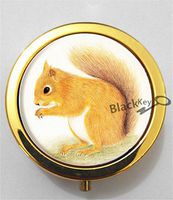 BlackKey Squirrel 3-Compartment Decorative Pocket Gift Box Case Organizer for Pill, Color 2 -2226