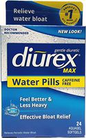 Diurex Max Water Caplets Caffeine Free - 24 Caplets, Pack of 4