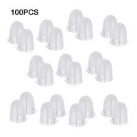 HuntGold 100pcs/pack Transparent Earrings Back Stopper Silicone Ear Ring Backstops 3.29g/Pack for Women Girls 4mm × 5mm