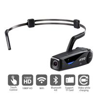 Wearable Video Camera, ORDRO EP5 Head Action Mini DV Camcorder Full HD 1080P 30FPS Video Camera WiFi Camcorder for Web Celebrity Recording/Sharing with 90° Wide Angle Lens
