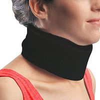 Cervical Collar, Adjustable Soft Foam Support Neck Brace for Sleeping-Relieves Neck Pain and Spine Pressure Black M