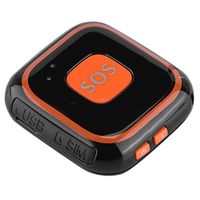 ASHATA GPS Tracker, Mini Locator with SOS Push-Button for Kids, Two-Way Intercom Locator Personal SOS Alarm Support APP Tracking,Low Noise Pickup(Black)