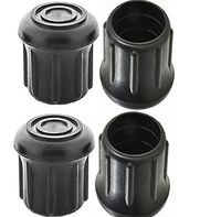 Lot of 4 Heavy Duty Rubber Cane,Walking Stick,Crutch,Walker Tip/End/Feet 1"