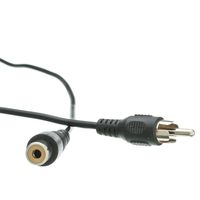 ACL 12 Feet RCA Male to RCA Female Audio/Video Extension Cable for Stereo Equipment, DVD Players, TVs, Black, 1 Pack