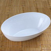 White Oval 2Qt Disposable Salad Bowl - Chambury Plastics